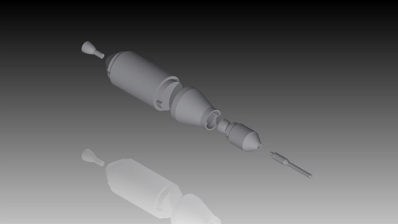 Saturn V with All Stages Modelled