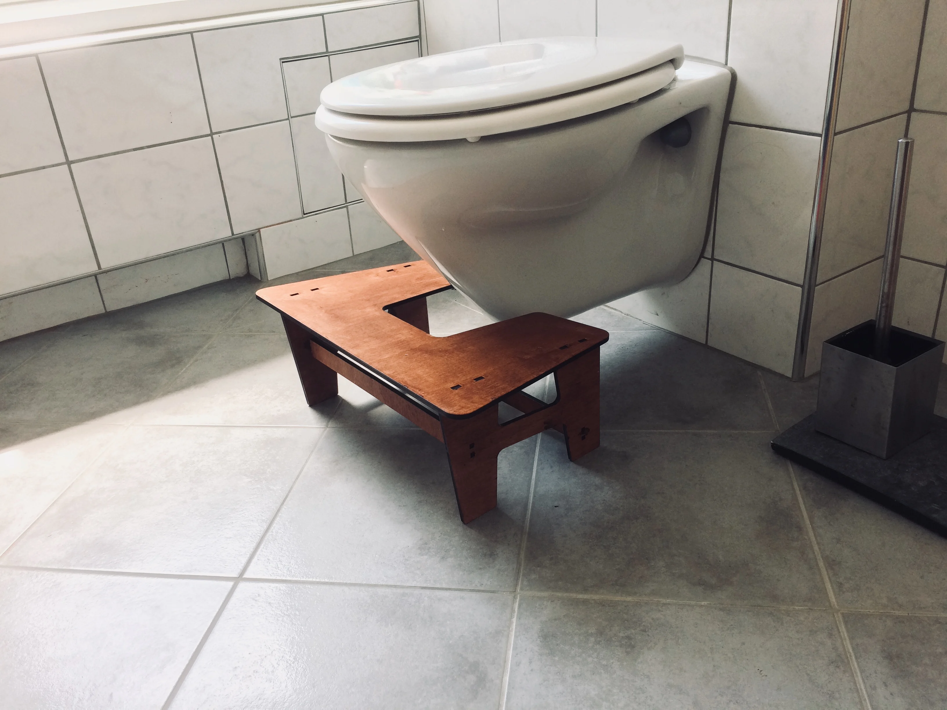 SquattyPotty - Laser cut toilet stool for healthier pooping!