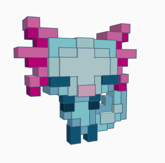 Misadventures Crystal Hollow Axolotl (Textured and Minecraft Style)