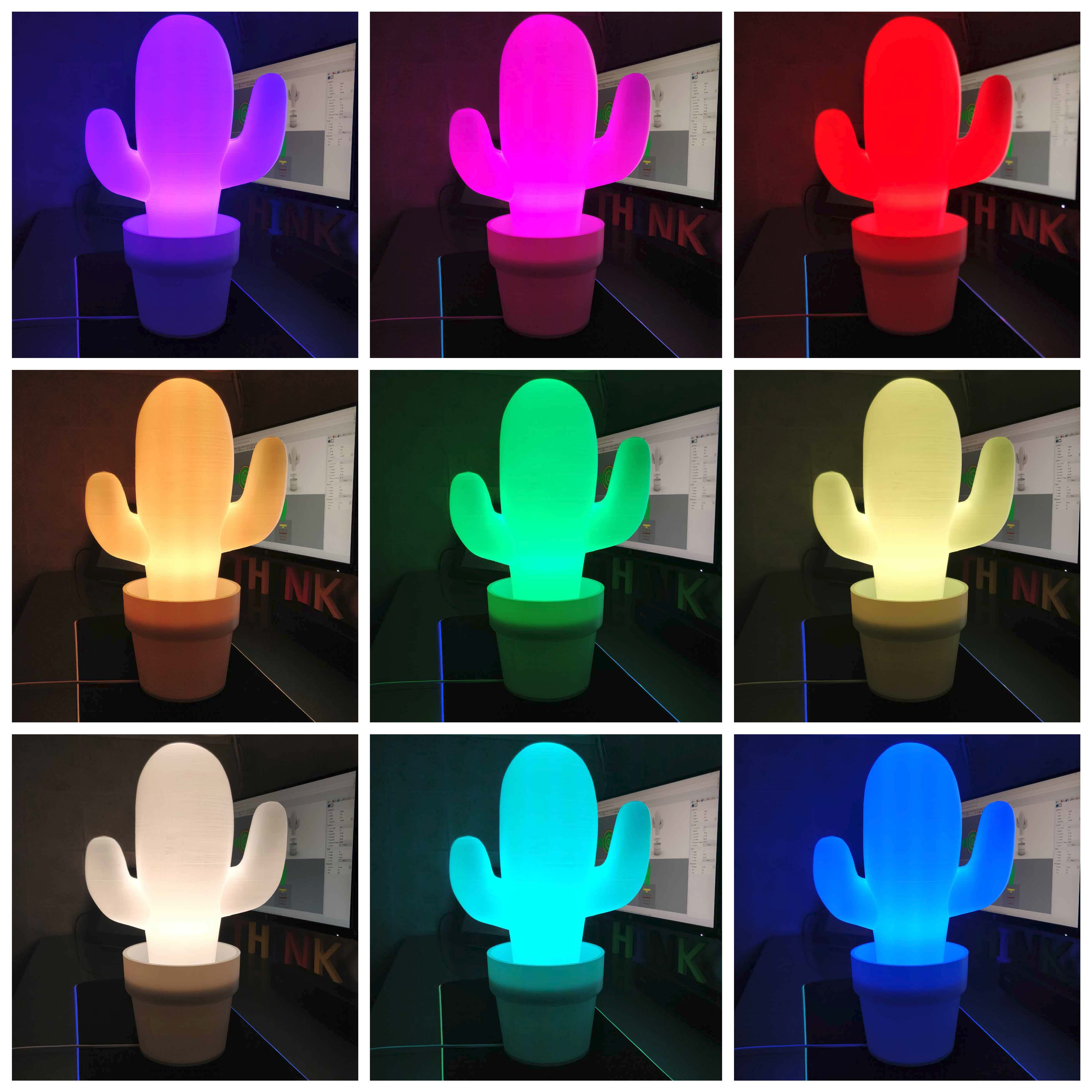 Multicolor Cactus Lamp
