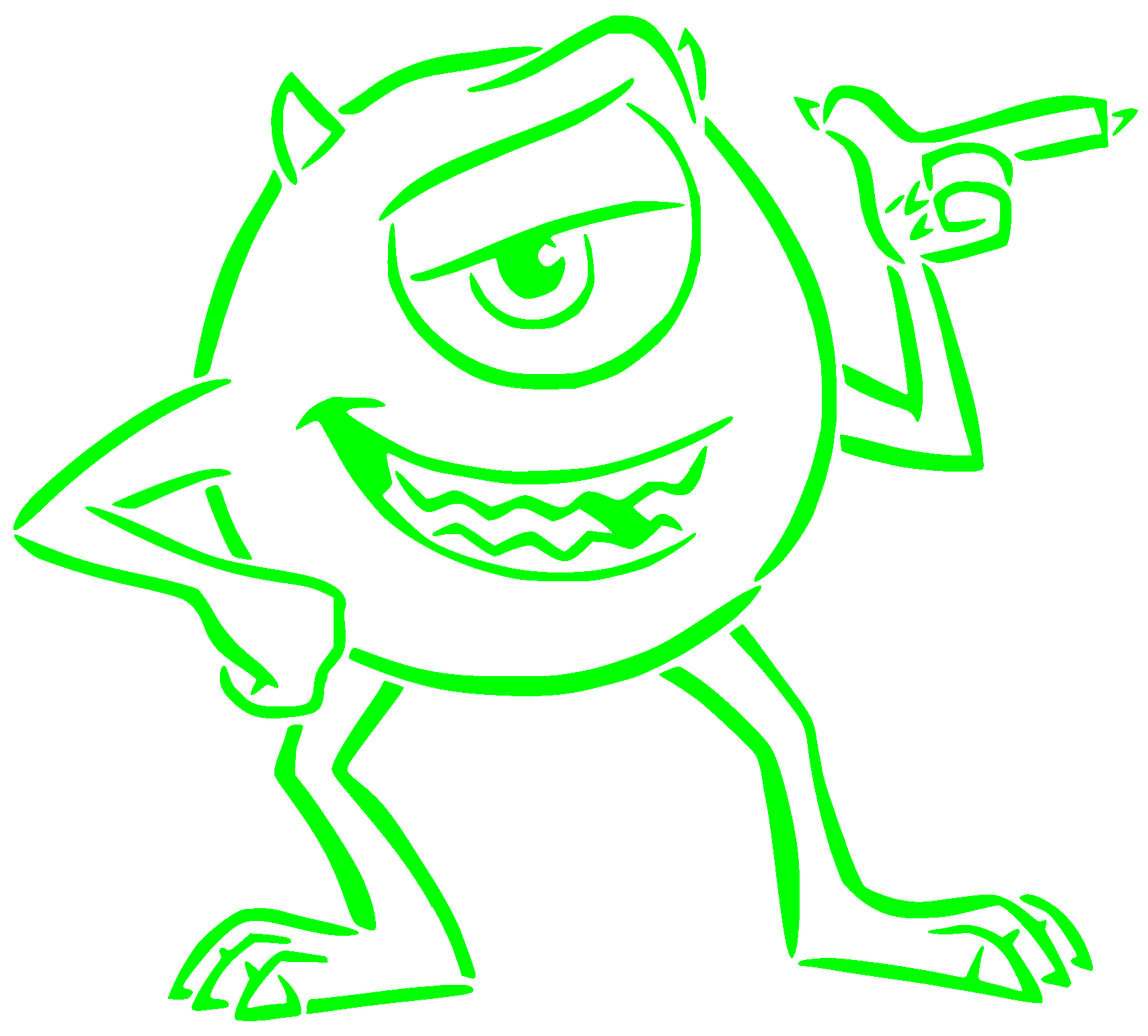 Mike Wazowski stencil 2