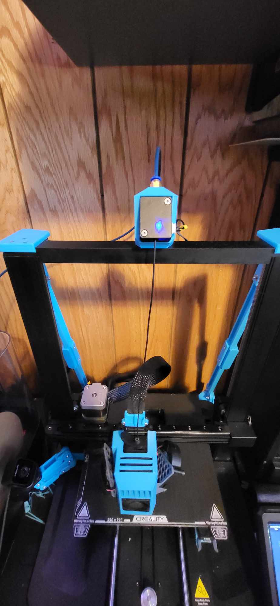ENDER 3 V3 KE ptfe tube / bowden tube mount with filamant run out snesor