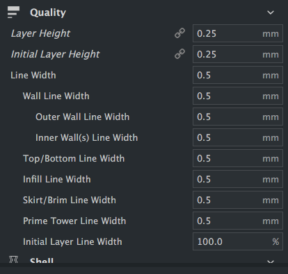 Cura profile for PETG