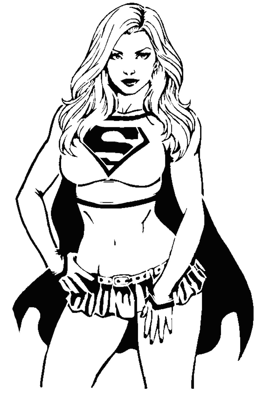 Super Girl stencil 3