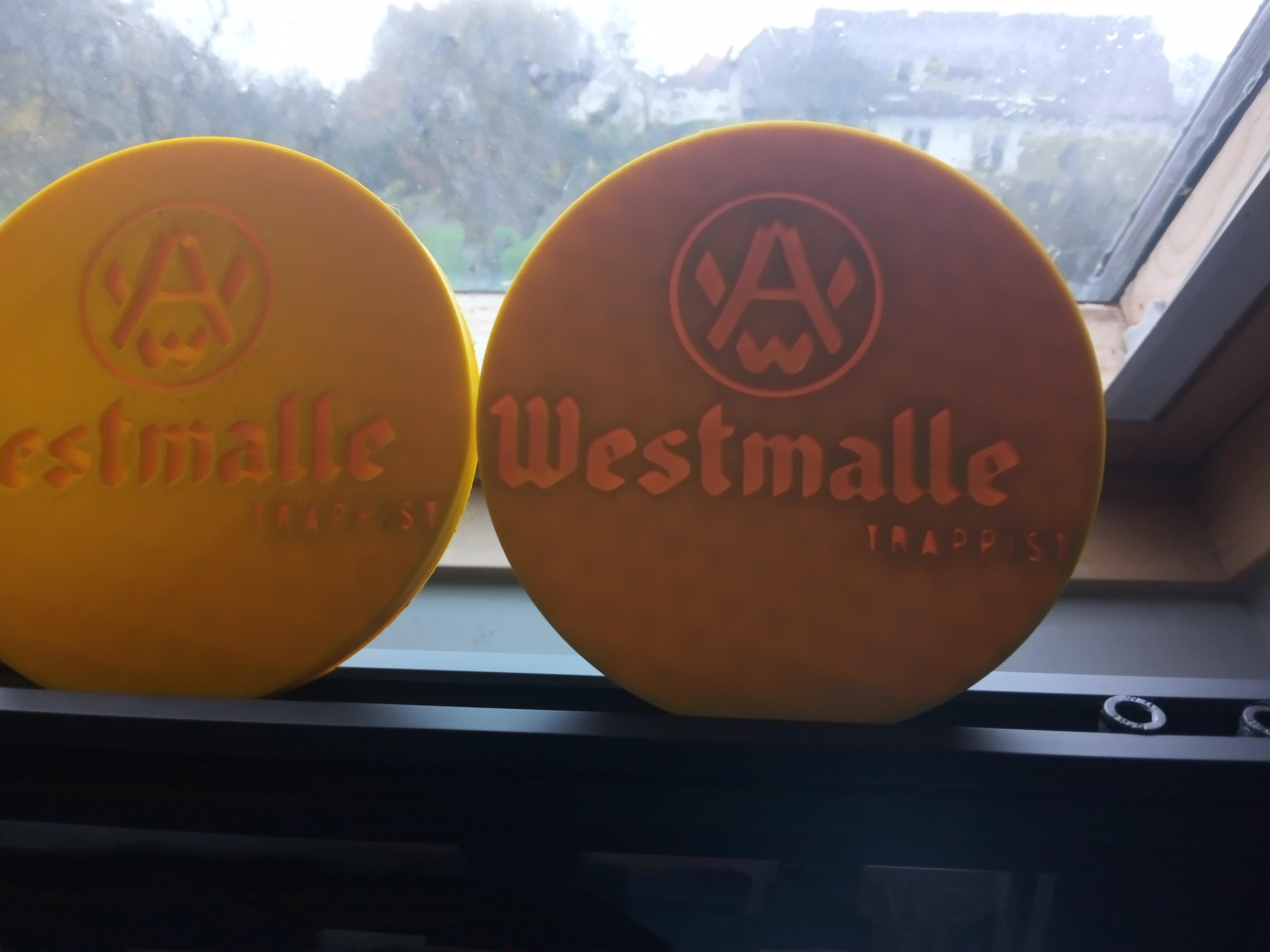 westmalle coaster for beer glas D90