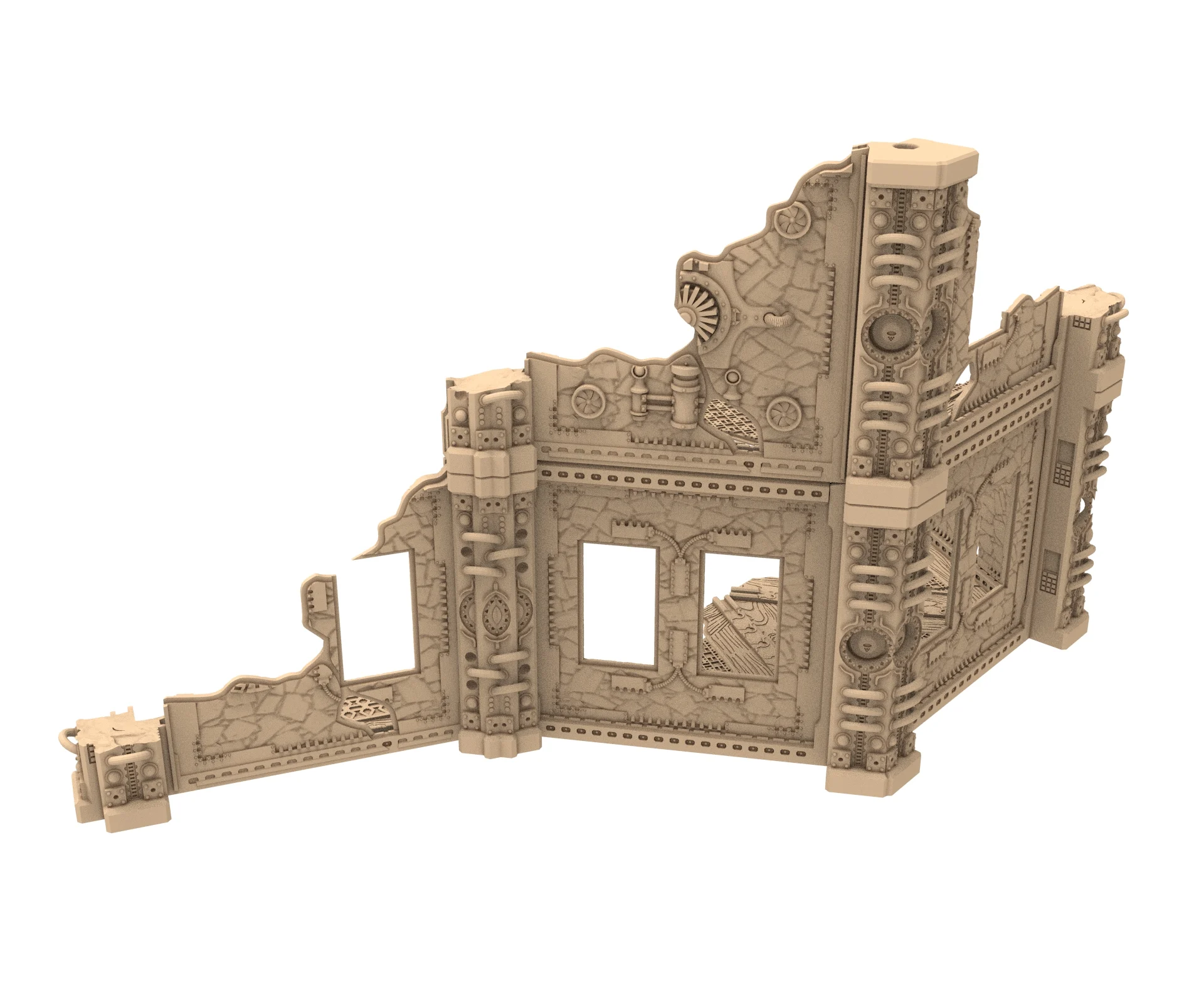 Modular ruined building the outpost sample