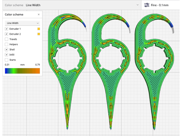 Setting Test Shape [Cura 5.0 Variable Line Width]