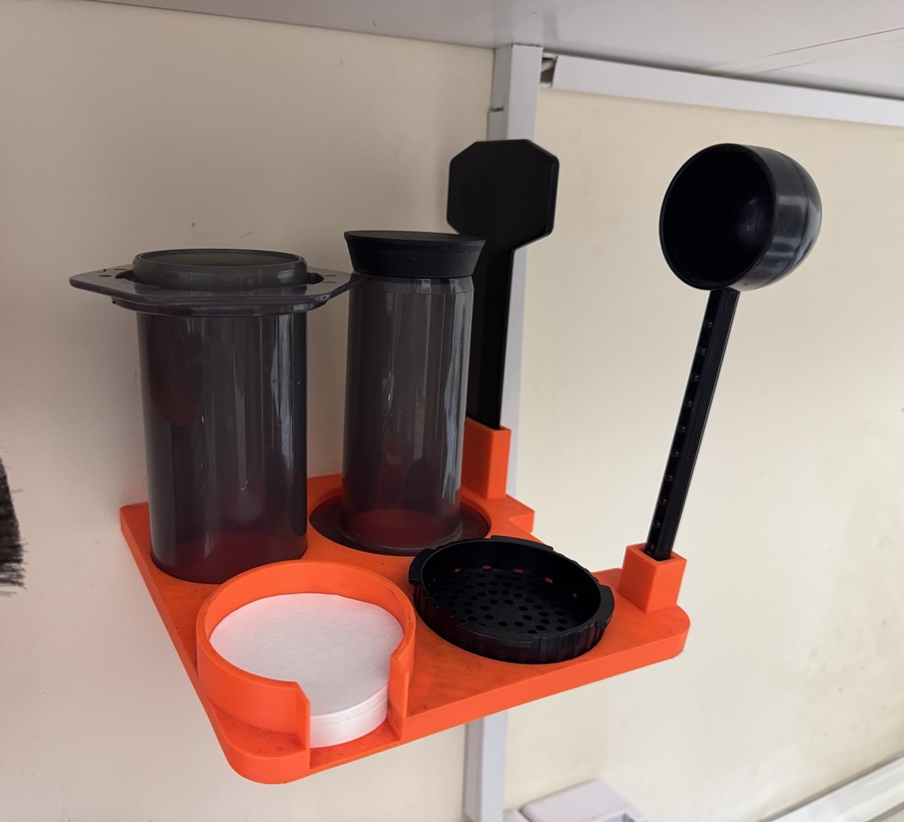 AeroPress Wall Mount Stand - Compact Organizer for AeroPress Coffee Set