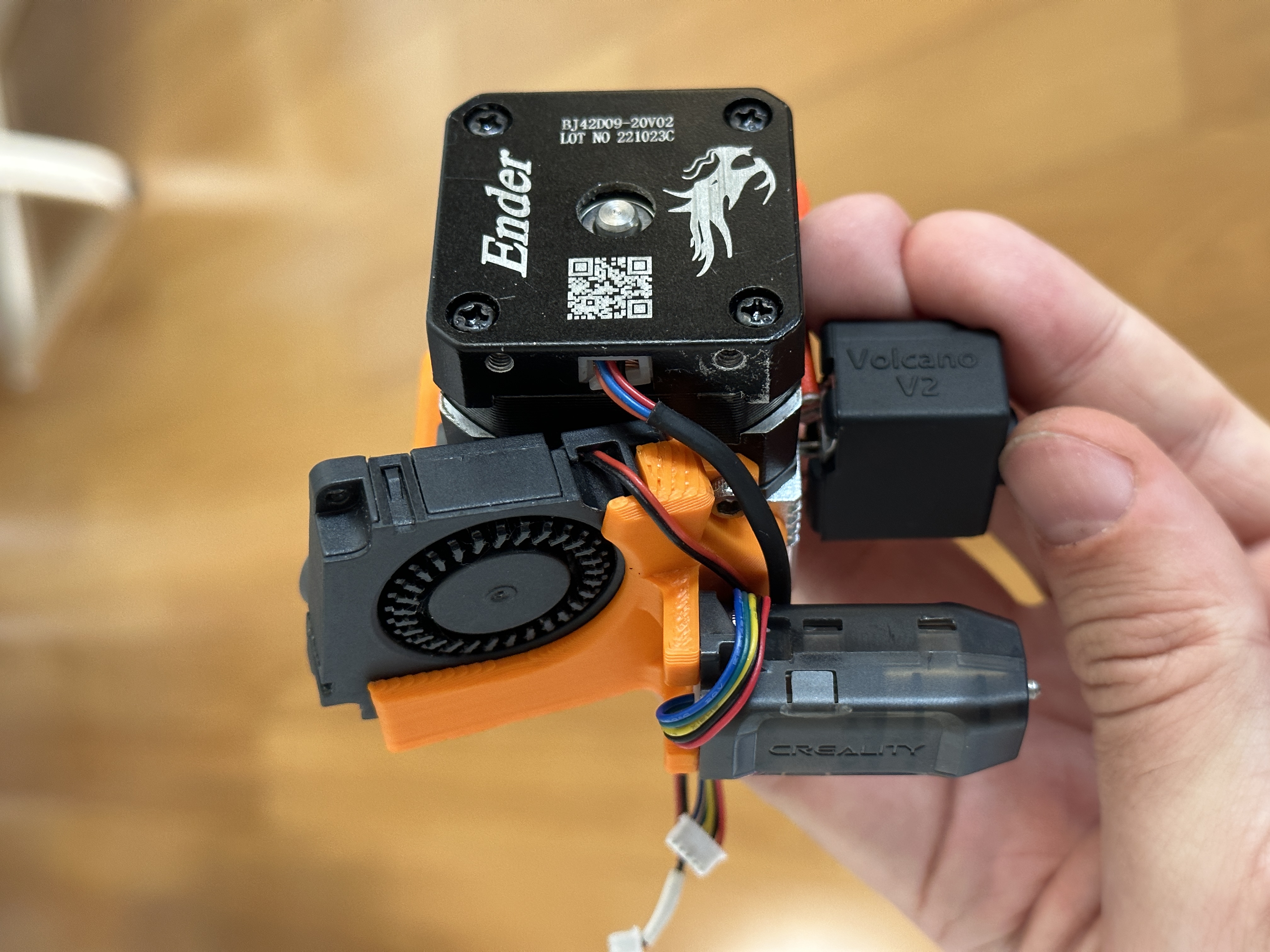 Laranjinha: Hotend Fan & CRTouch Holder (Volcano Hotend)