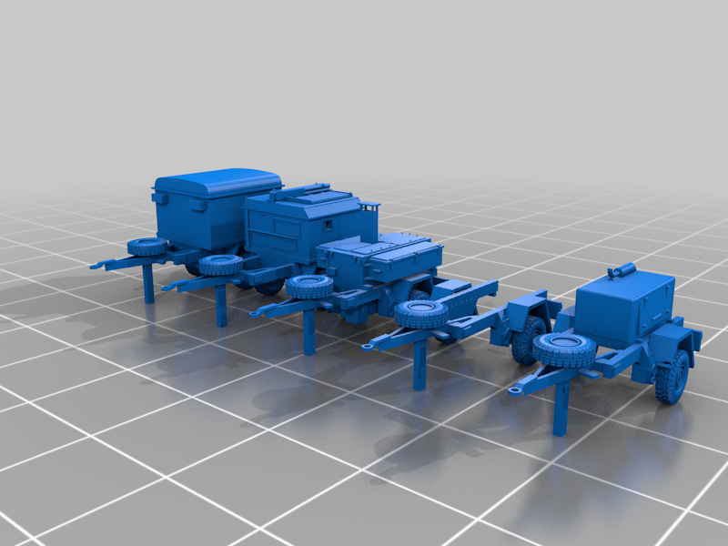 N Scale military trailers remix from cults3d