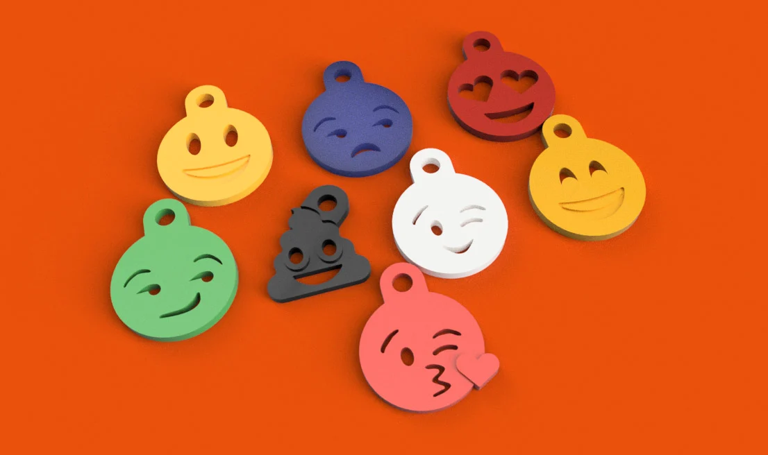 Emoji keychains (Portachiavi Emoticons)