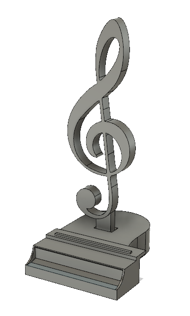 Treble Clef Statue and Stand