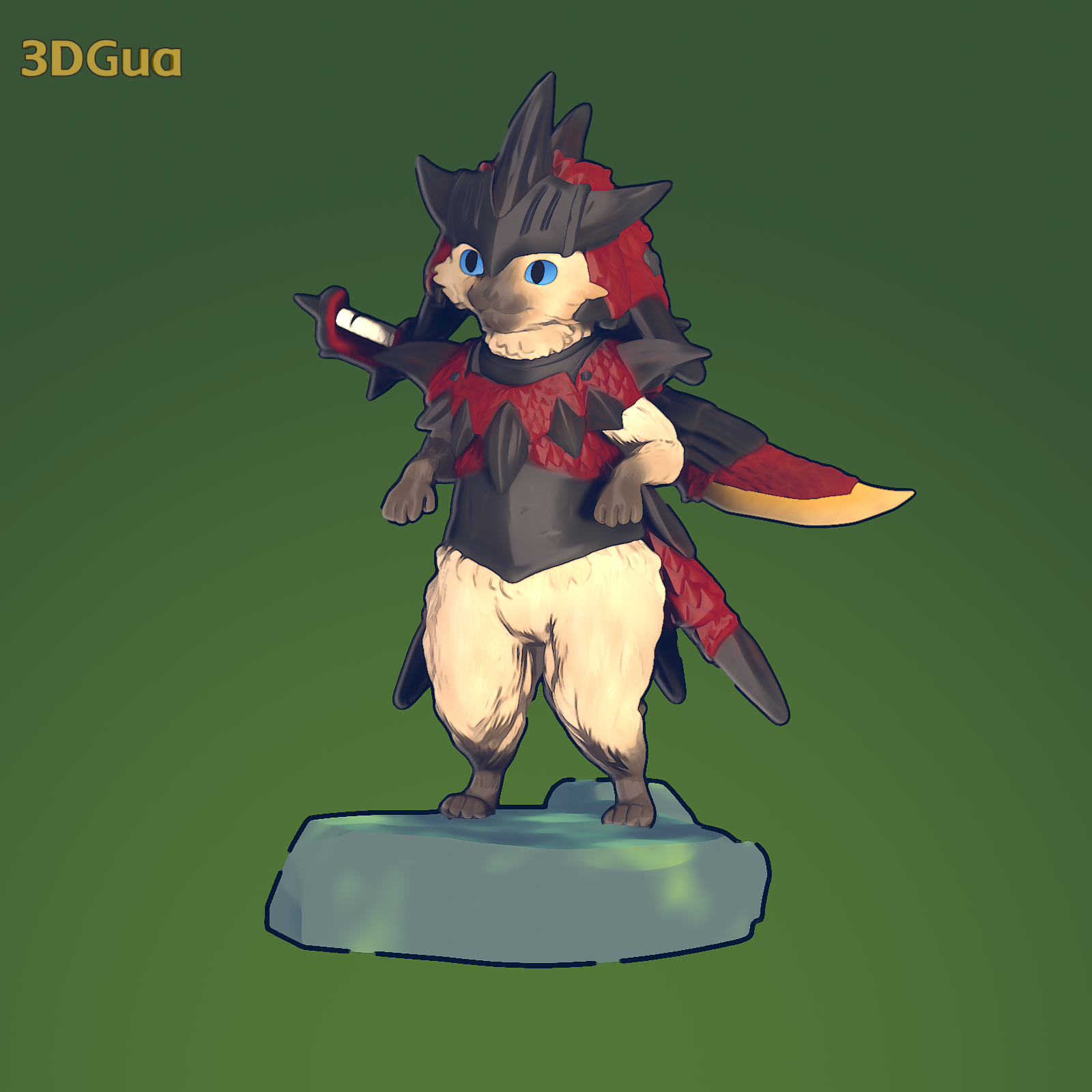Monster Hunter Palico Rathalos Set