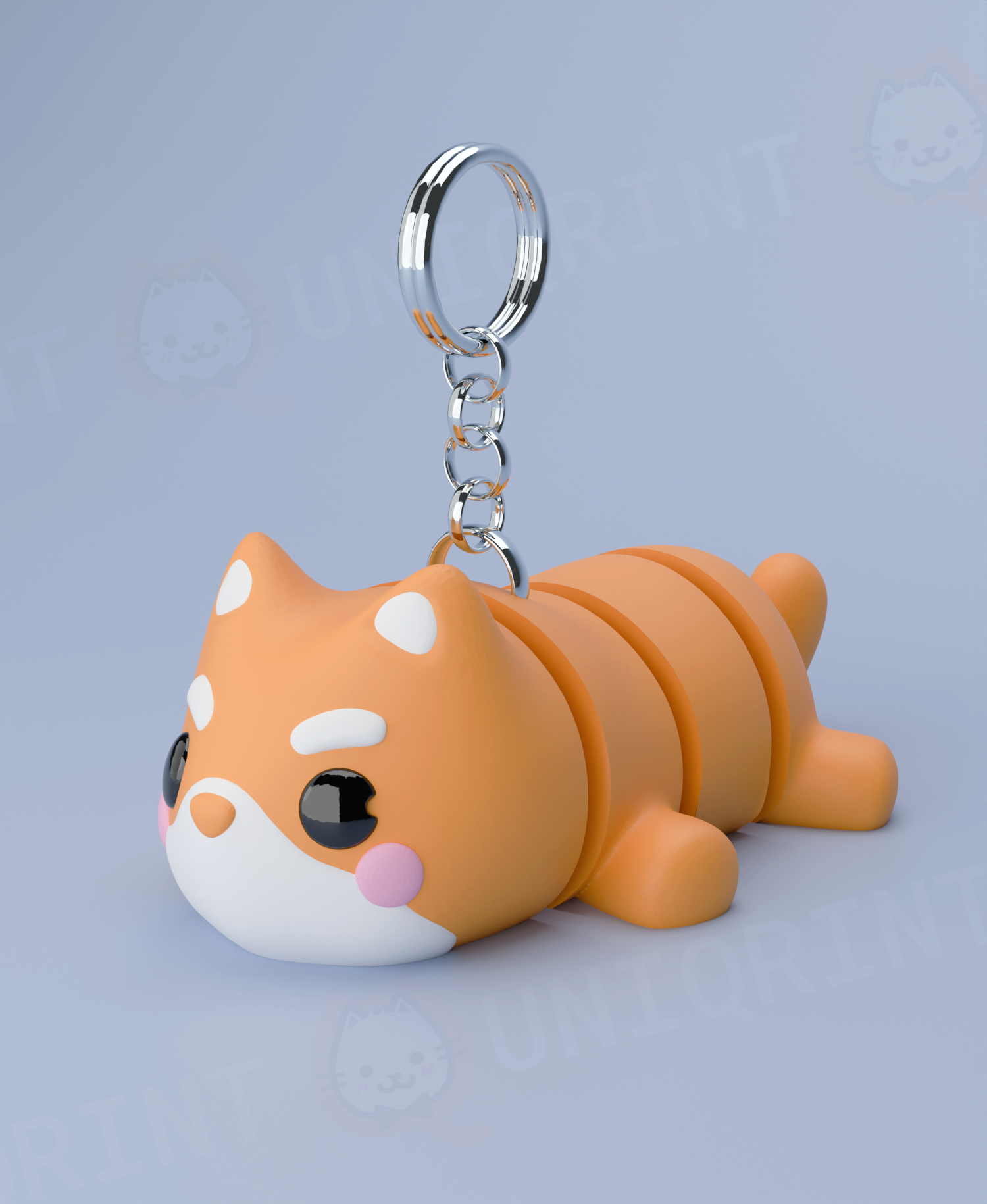 Flexi Shiba Inu Keychain