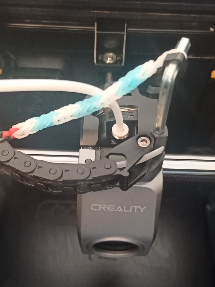 Chain lifter and PTFE tube upright by tie rod to K1 / K1C Creality Printer