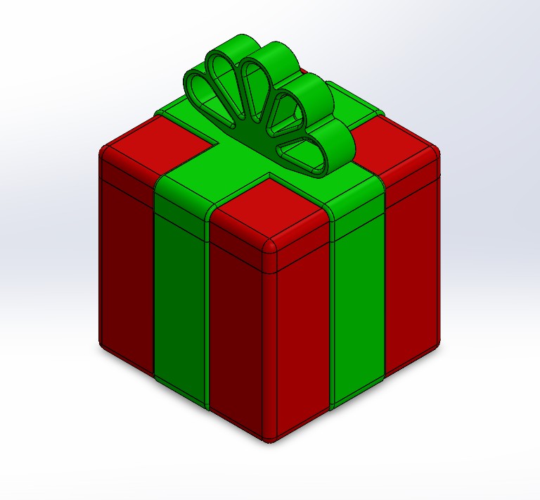Present Gift Box Cookie/Candy Jar