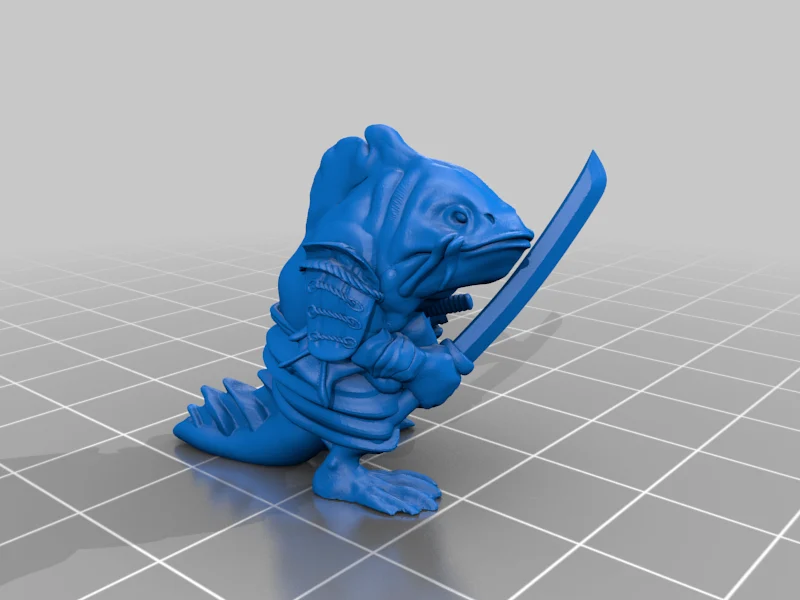 Locathah Samurai fighter with sword