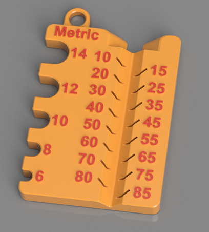 Metric Screws Quick Measure jig