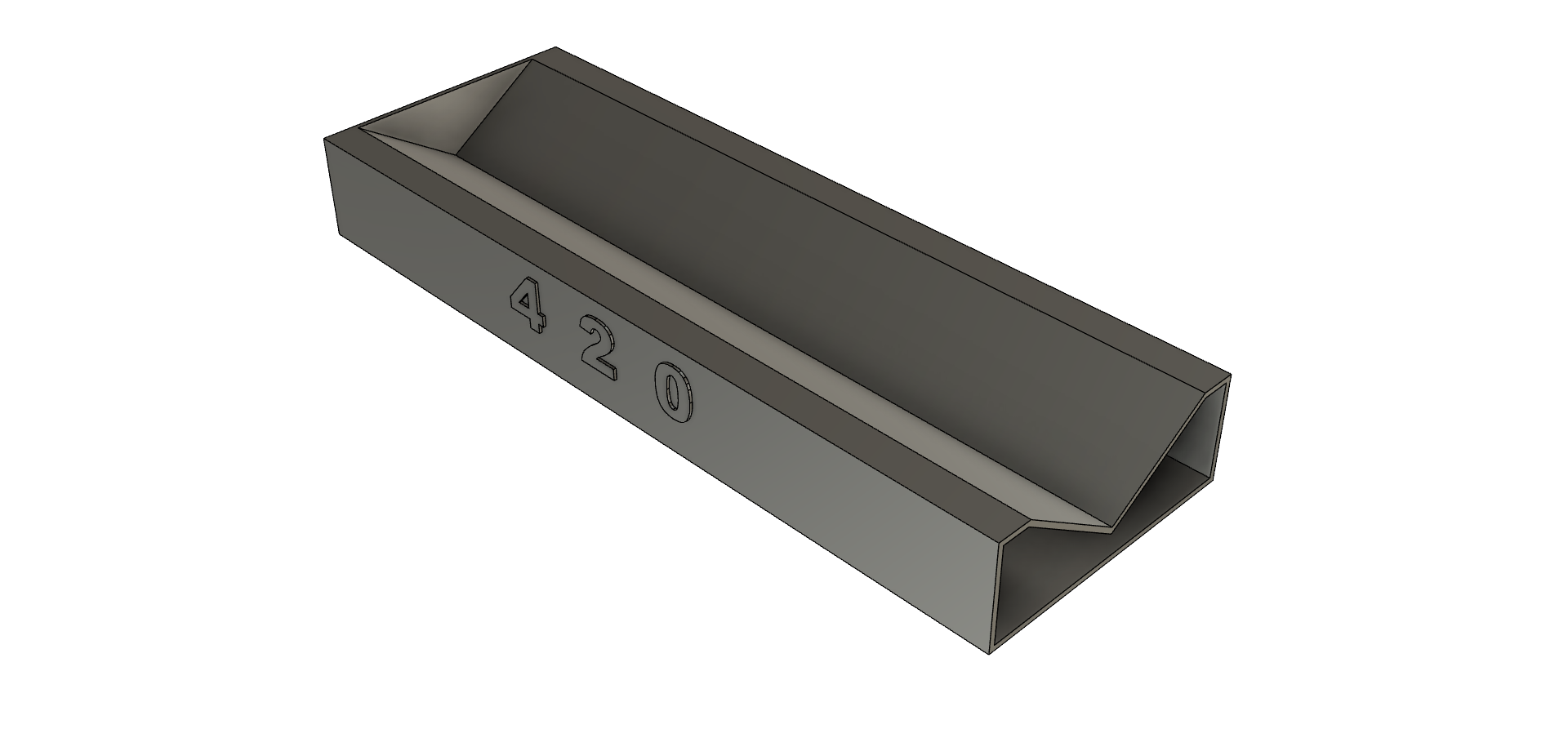 Rolling Tray for joints, materialsaving with 420-Logo