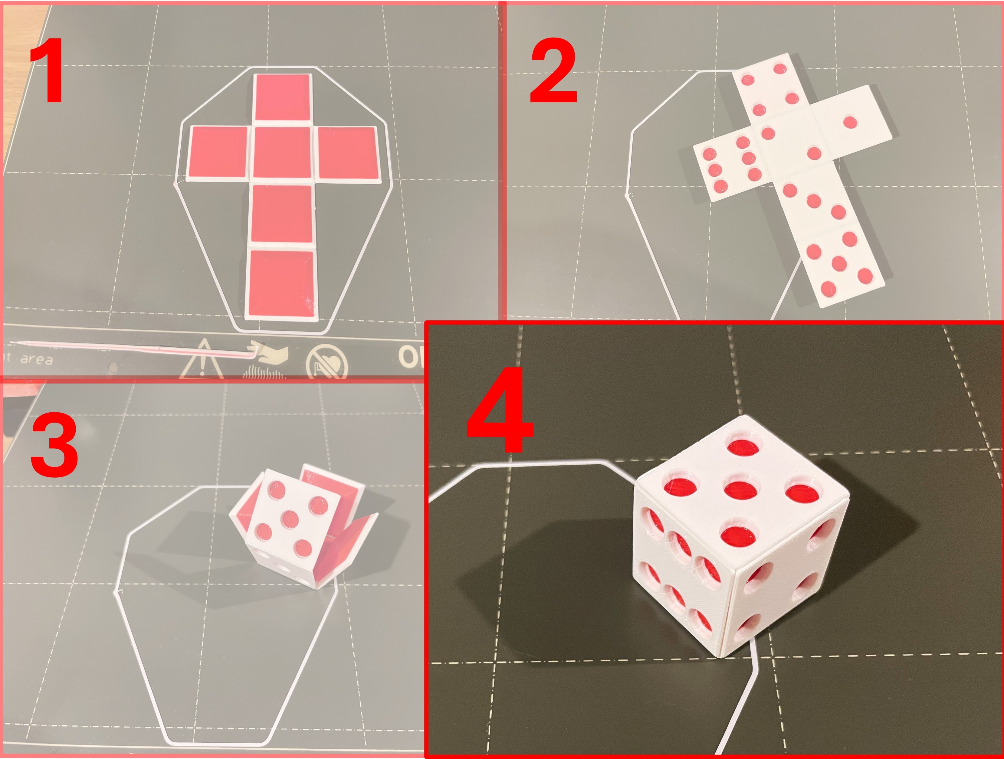 Foldable D6 Dice with Smooth Sides