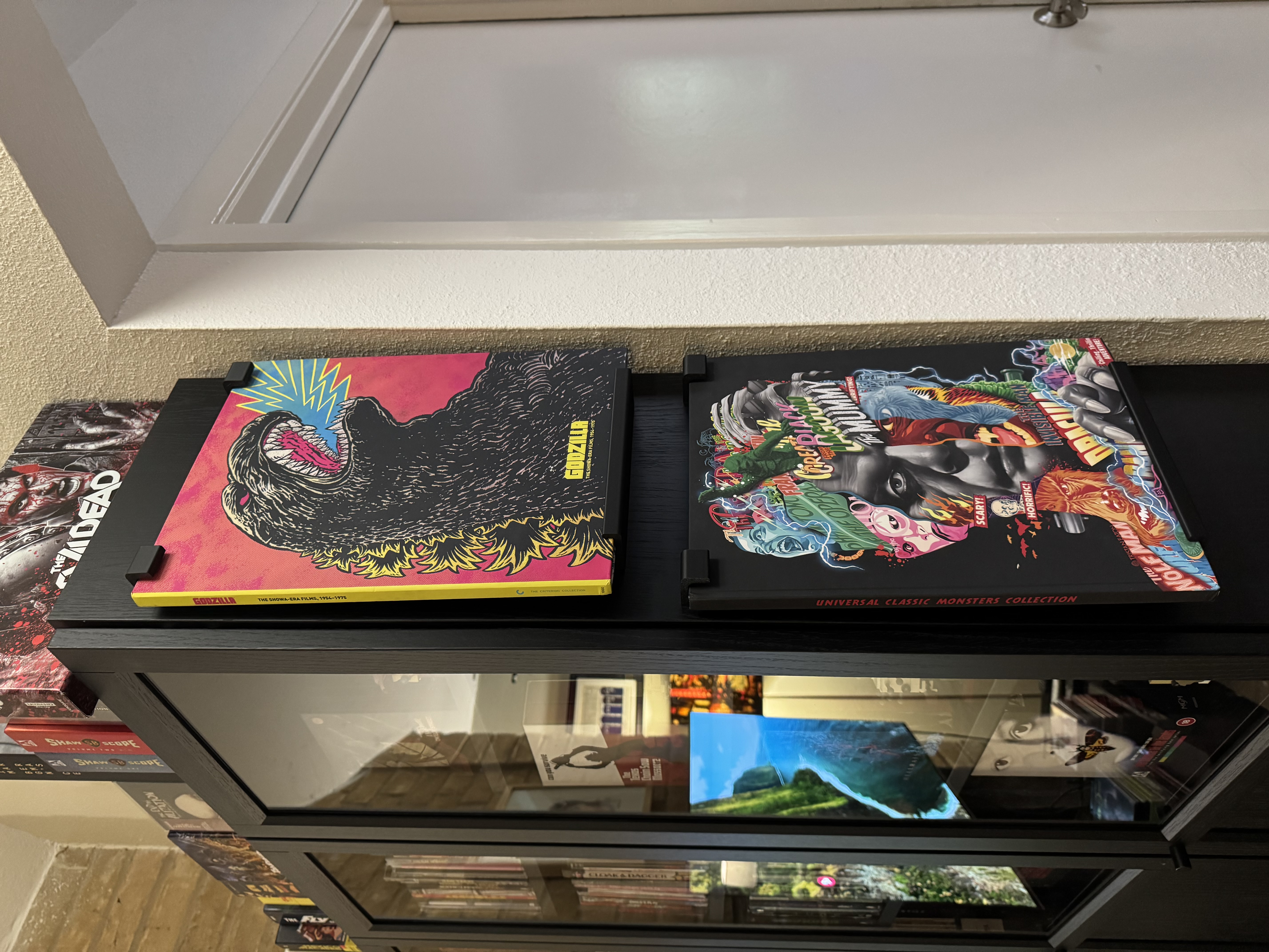 Criterion Godzilla Showa and Universal Classic Monsters mediabook wall mount