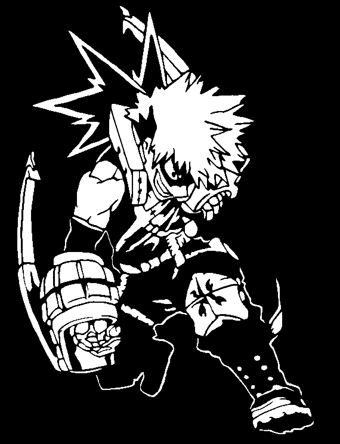 Katsuki Bakugo stencil 3