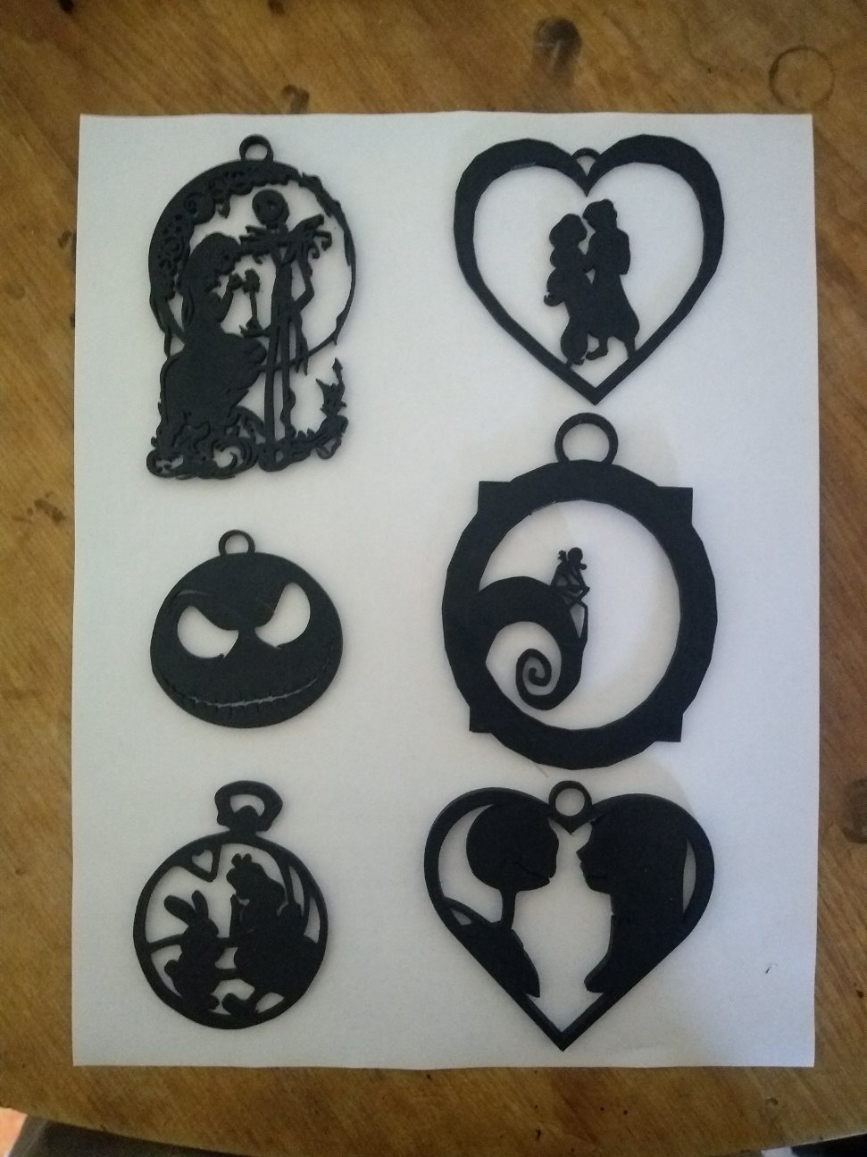 45 Disney Fan Art Silhouette Ornaments