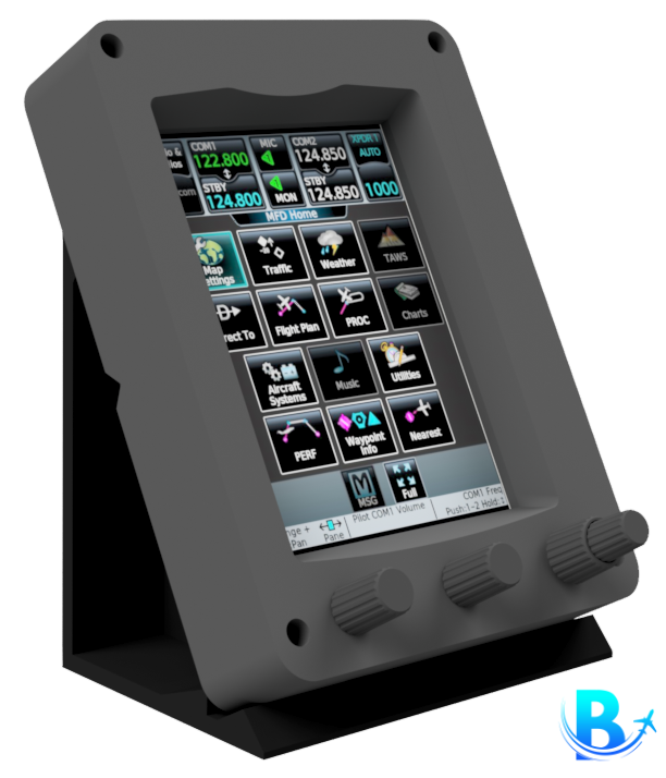 GTC570 waveshare 7" touch display Case + Encoders for MobiFlight