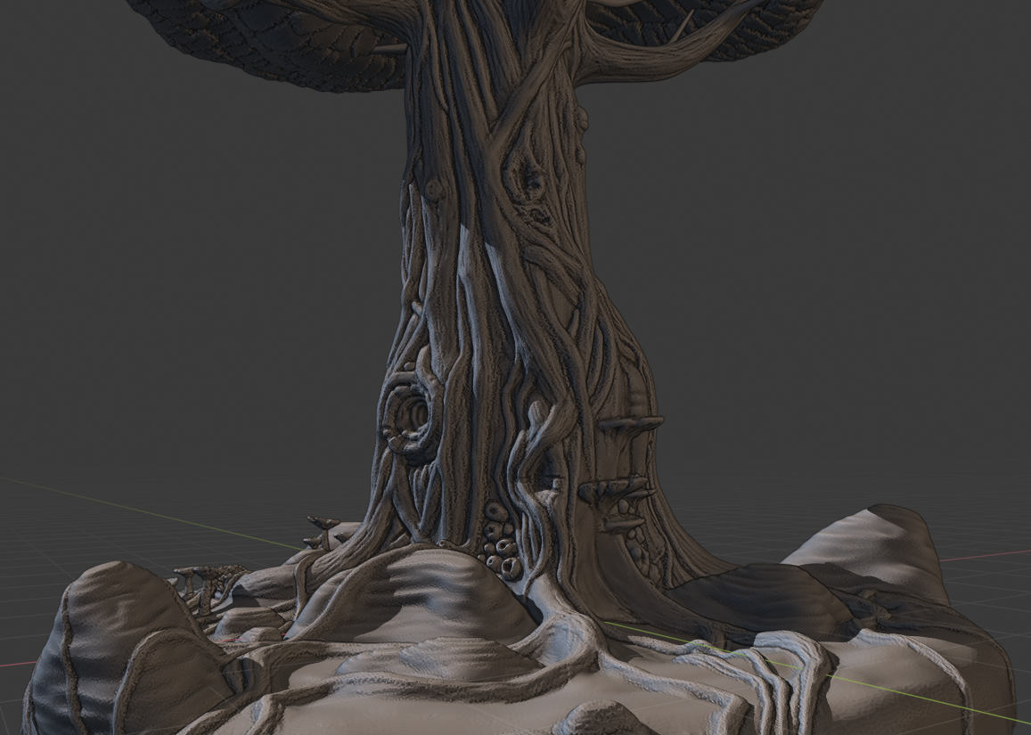 Very Detailed Old Tree diy model with support