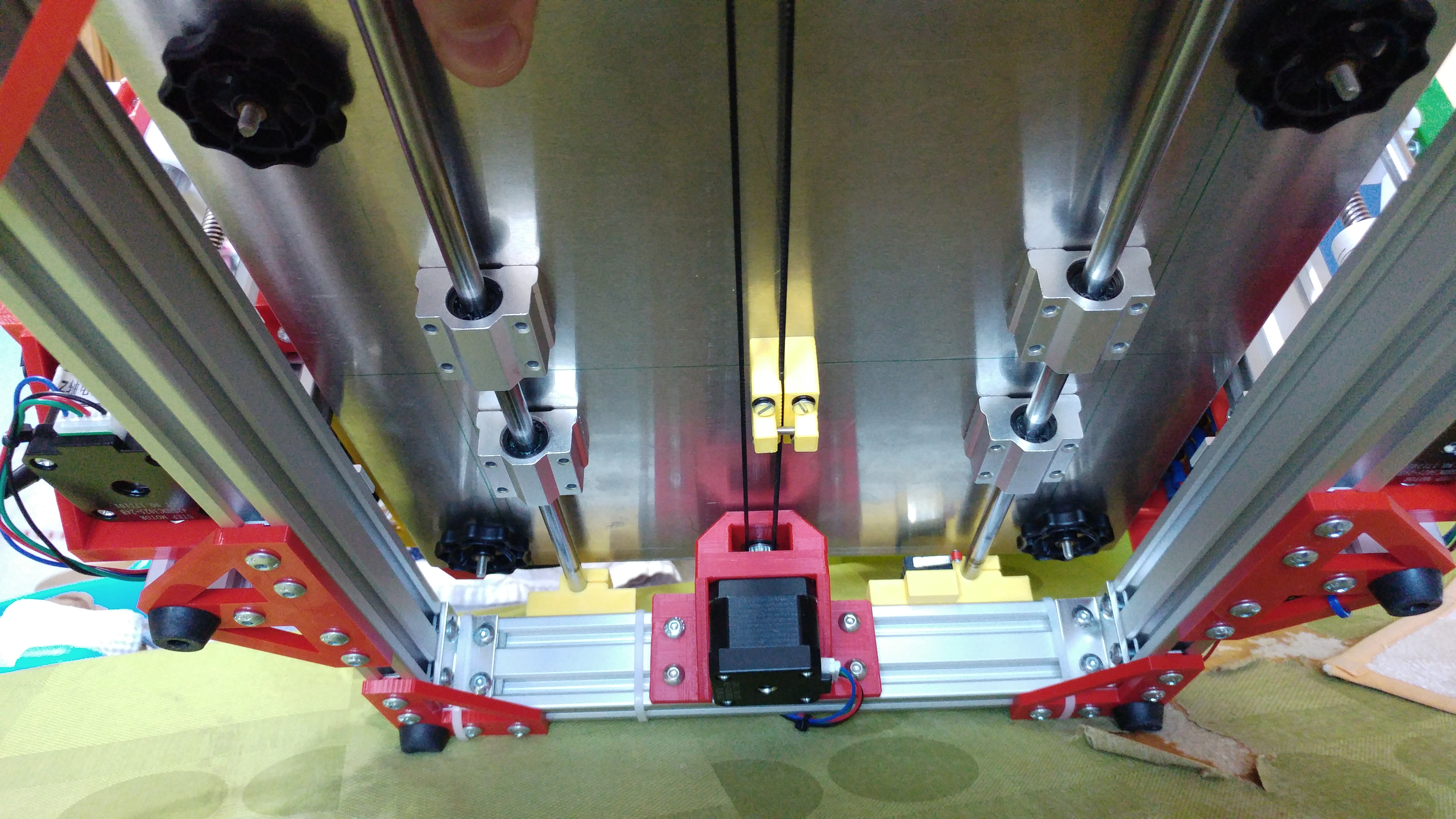 SOPORTE VARILLAS, TENSOR CORREA, ANCLAJE CORREA EJE Y, SOPORTE LCD ANET AM8 EN CAMA DE 300X300