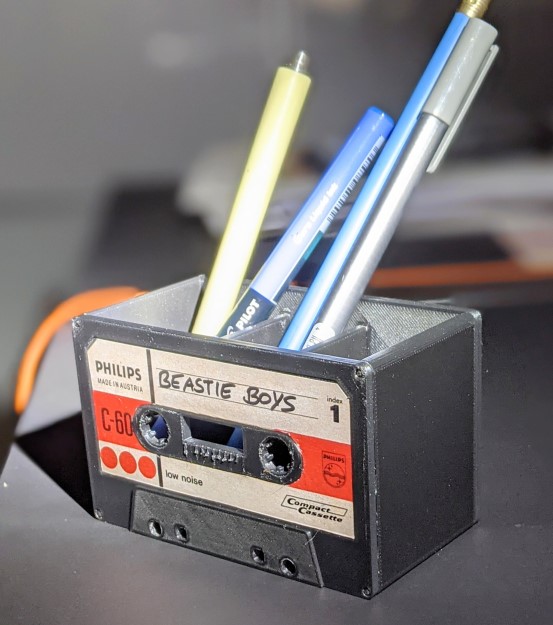Casette Tape Pencil Holder