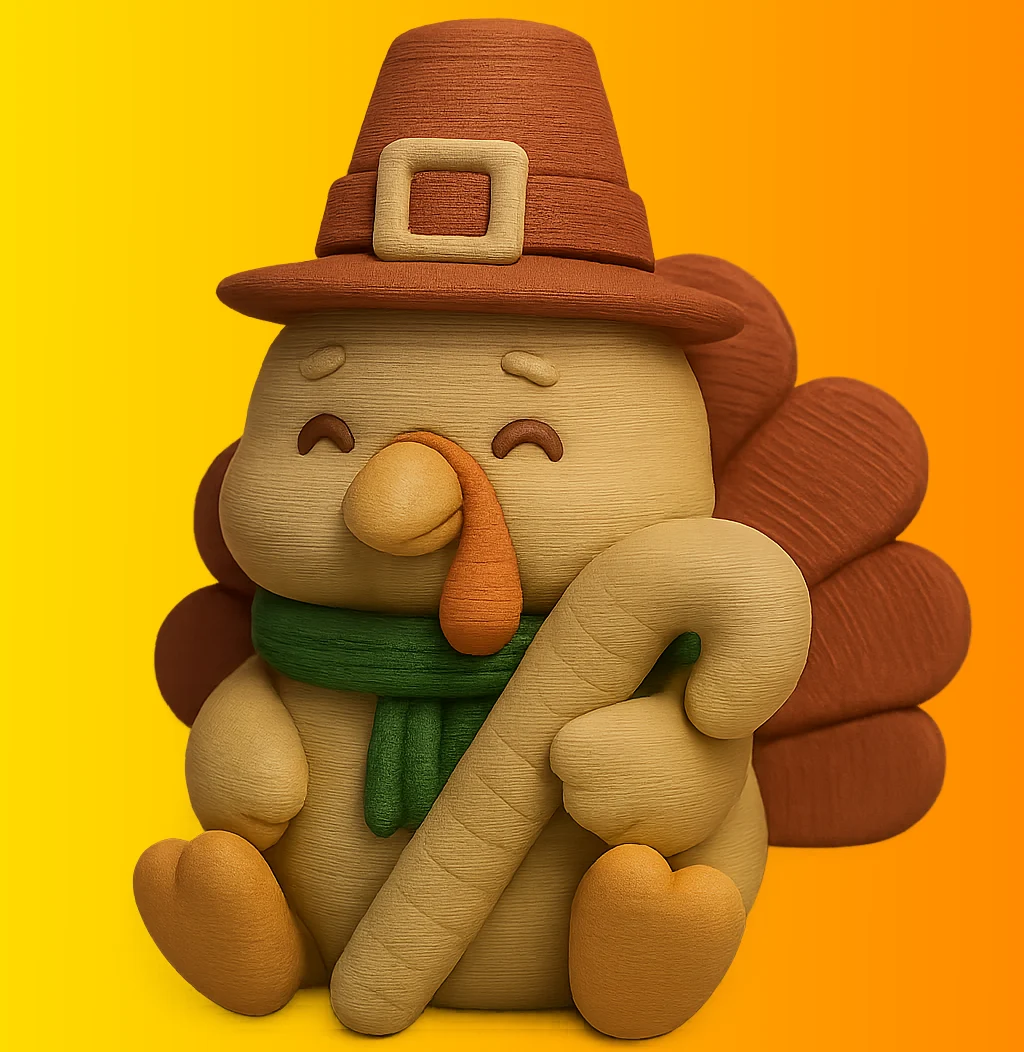 Gobble Buddy - Cute Thanksgiving Turkey