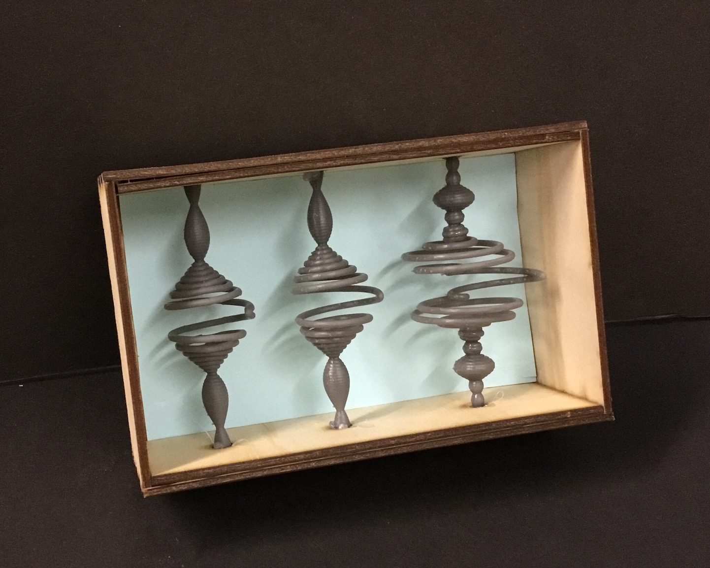 Feynman Amplitude Spiral - Double slit probabilities (3D printed)