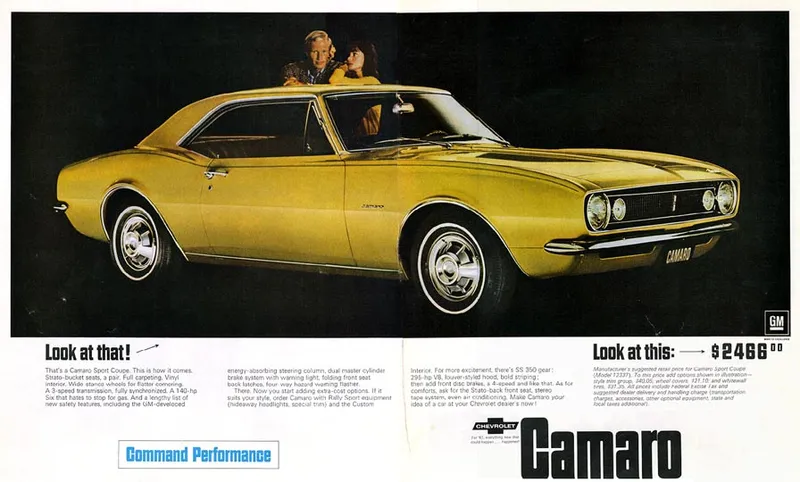 base Model 1967 Chevy Camaro