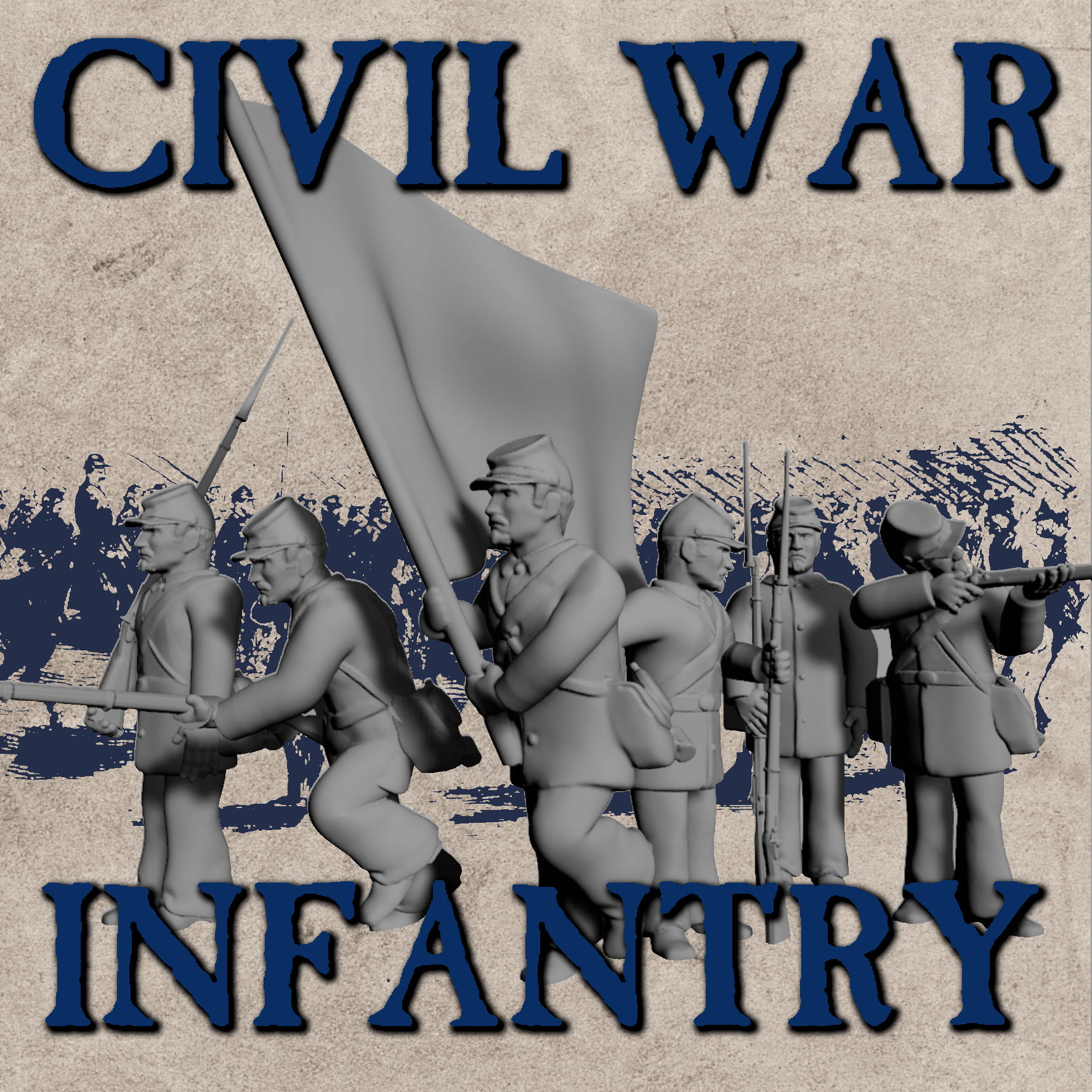American Civil War Miniatures - Smoke and Thunder UNION INFANTRY