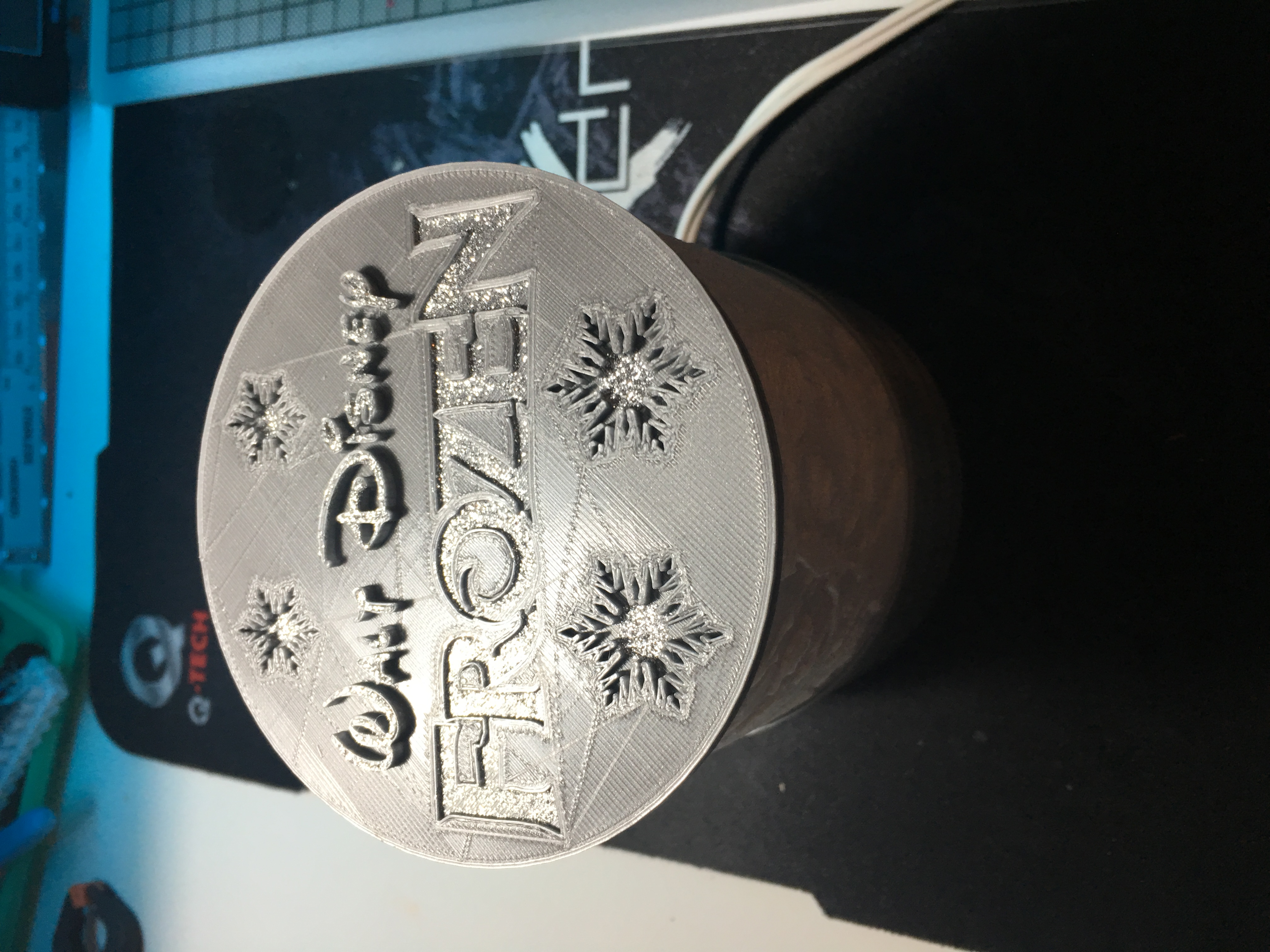 Lithophane Bedside table Lamp Frozen