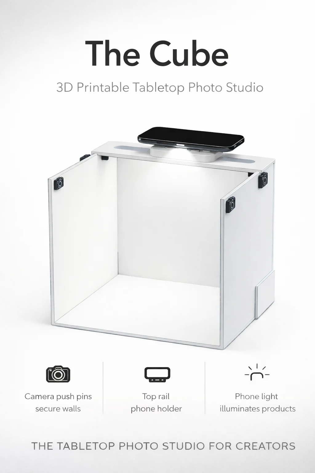 The Cube - Table Top Photo Studio Fully 3d Printable