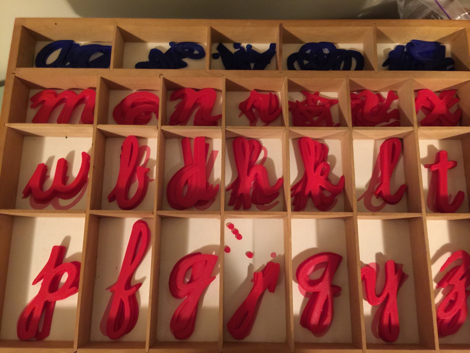 Cursive Letter for Montessori Moveable Alphabet