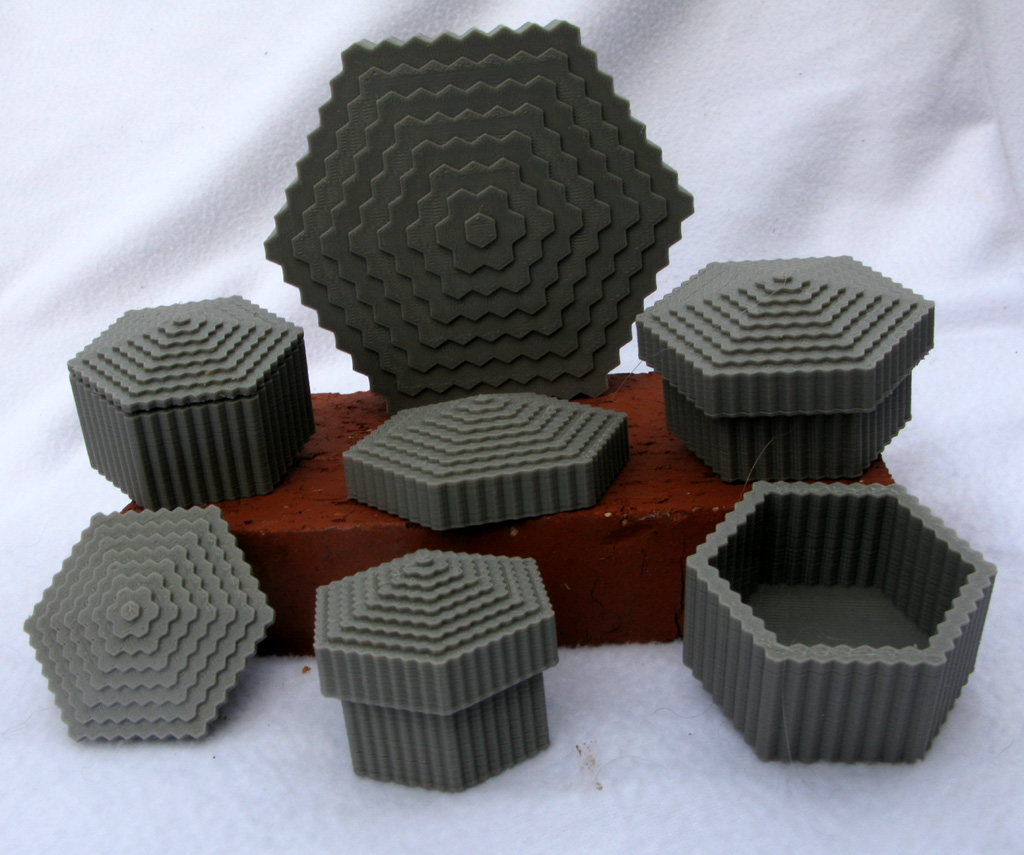 A Decorative Hexagonal Container