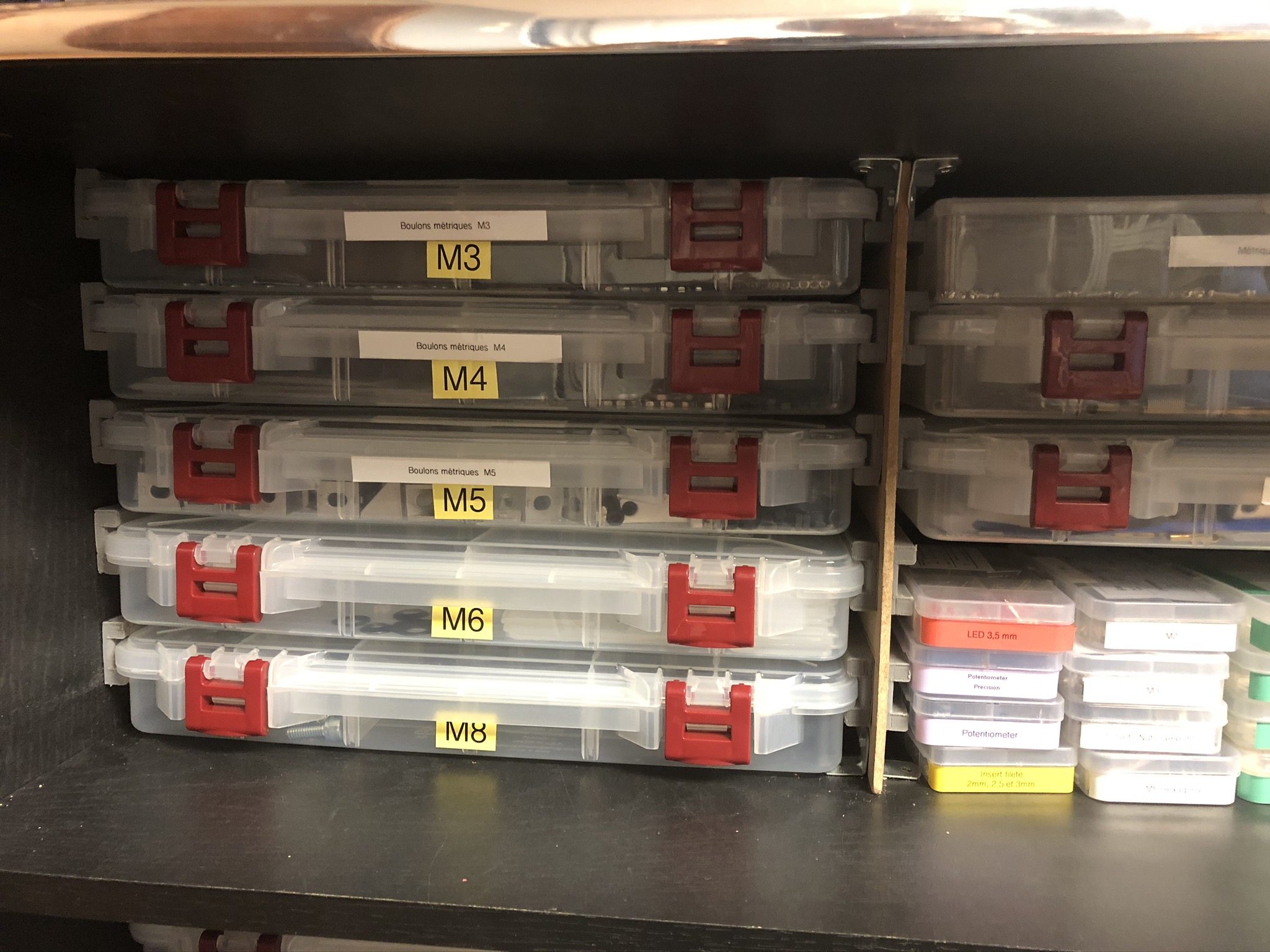 Stacking rail for Plano 3750 storage boxes