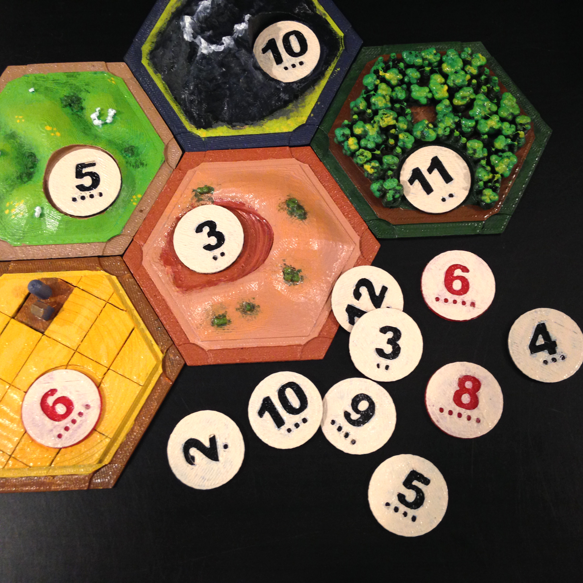 Catan Number Tokens
