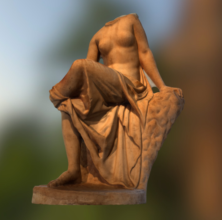 Nymphe seated