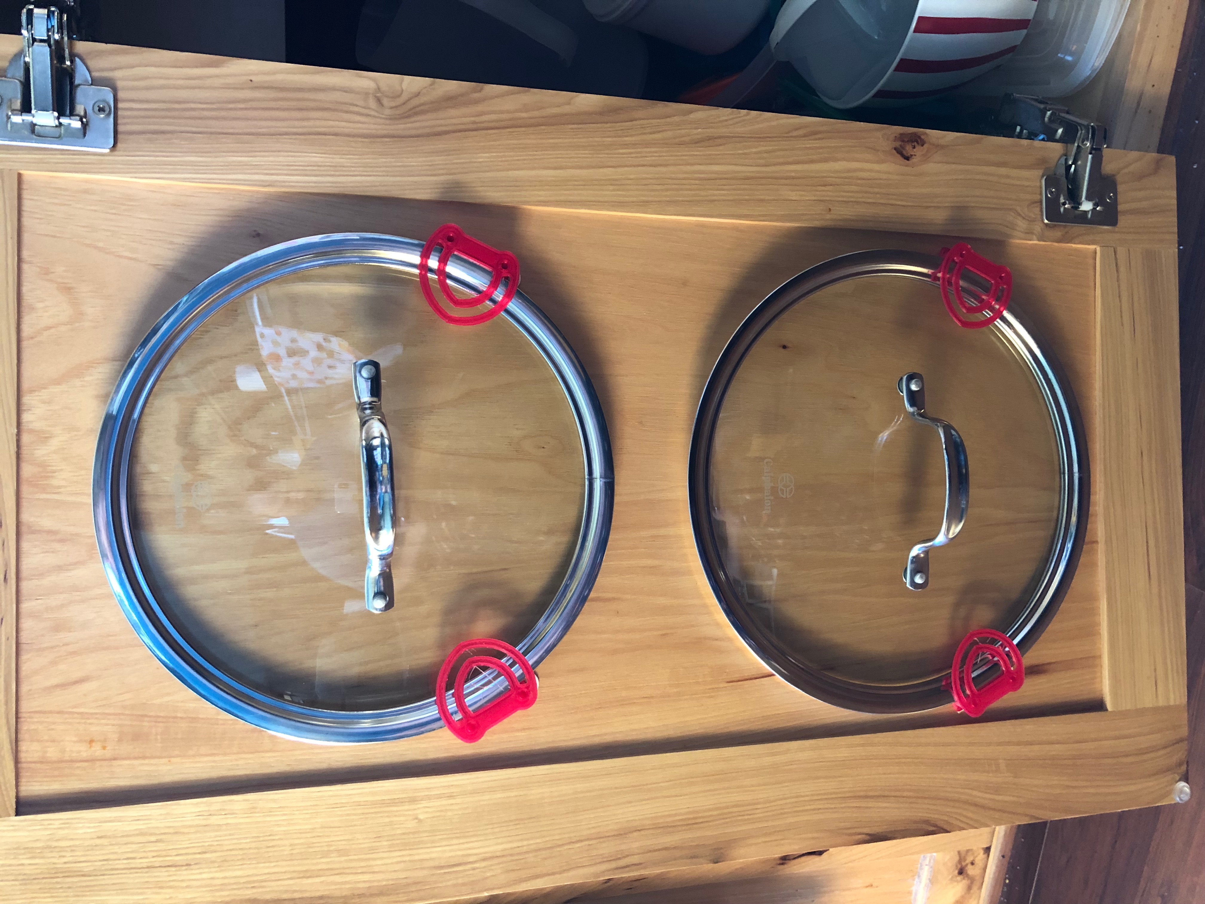 Kitchen Pot Lid Holder for Adhesive Strips