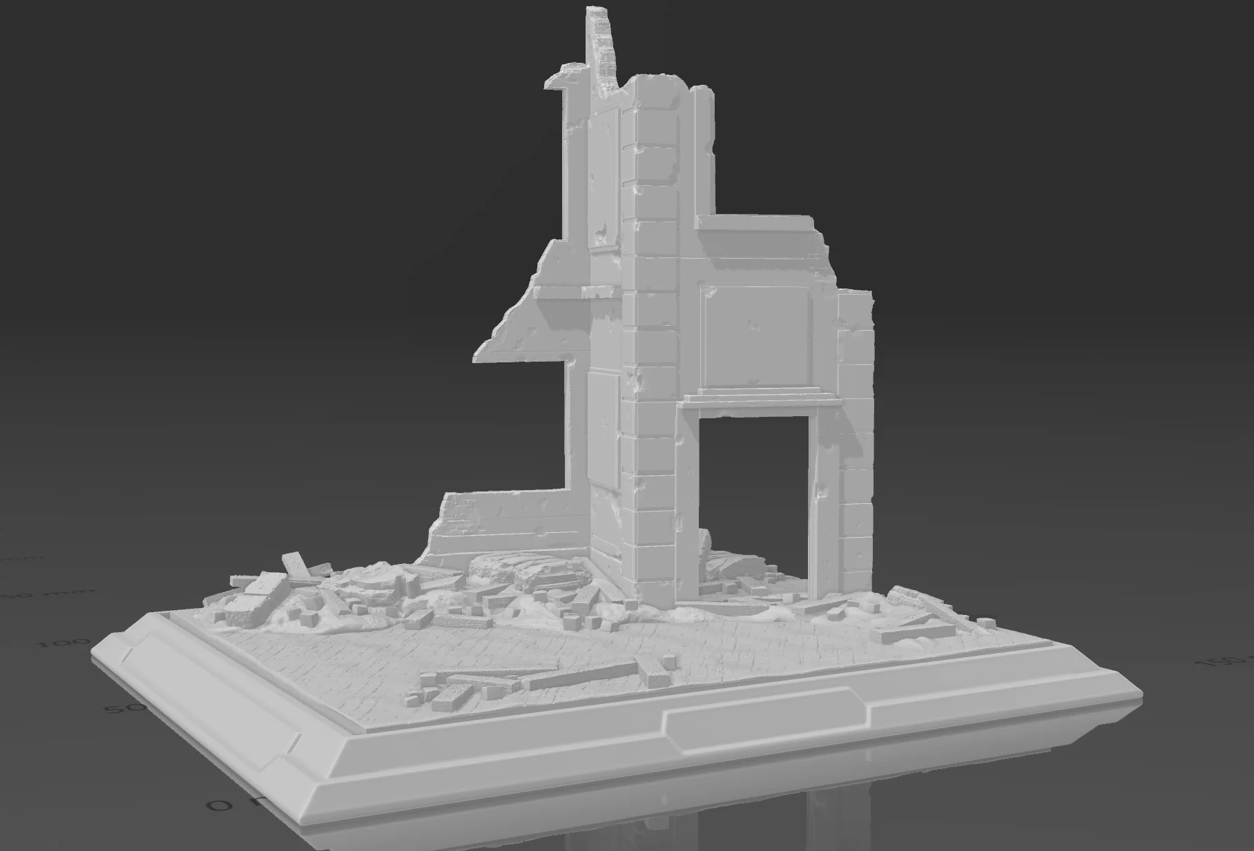 MA Models 3D ww2 Street ruine