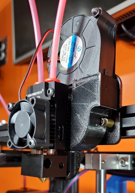 BTT ZSYong Mix Hotend mount Ender 3 and 5 with 5015 part cooler