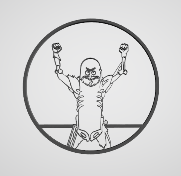 Pickle Rick 2d wallart