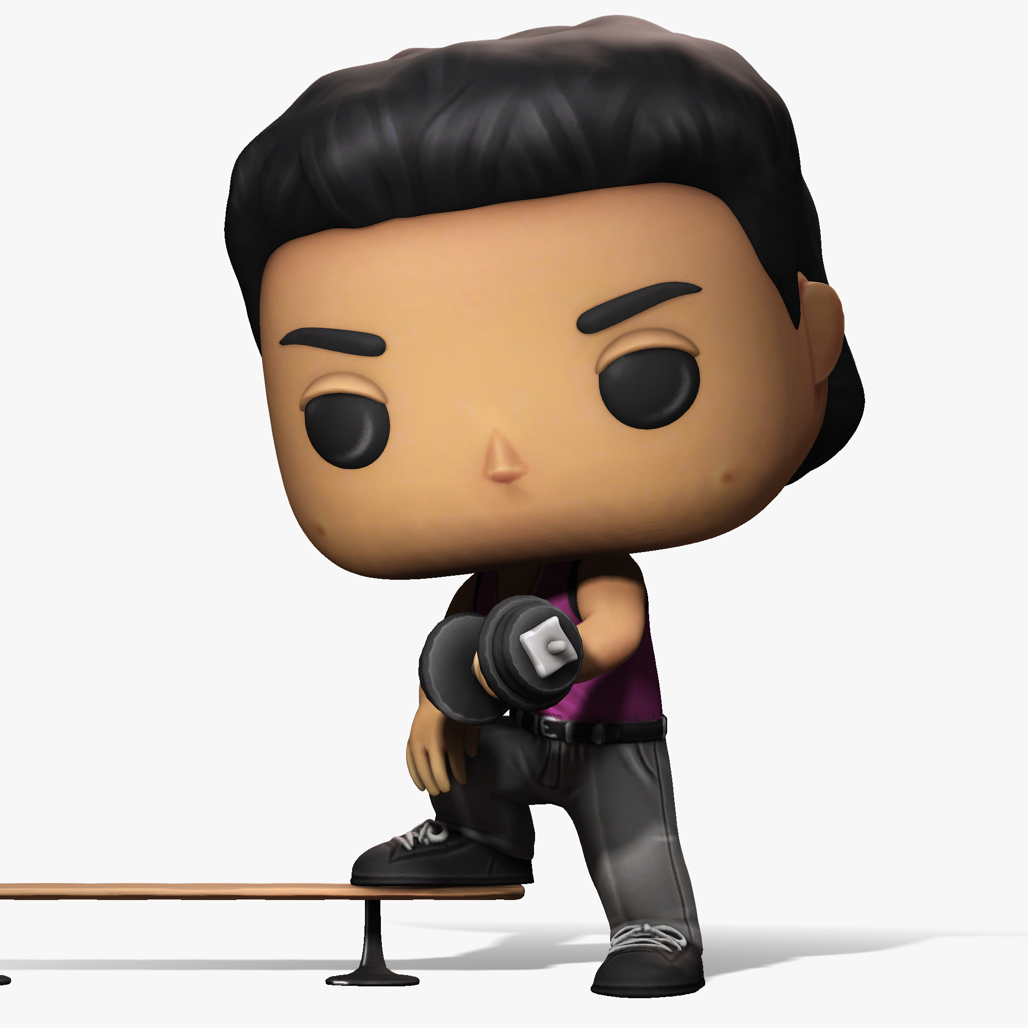Gym Trainer Funko Style Figurine – Poseable & 3D Print Model