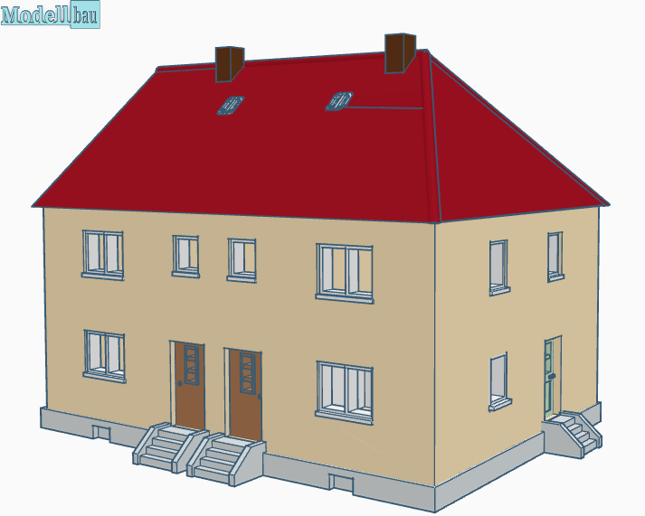 Reiheneckhaus mit Walmdach / End-of-Terrace House with Hipped Roof