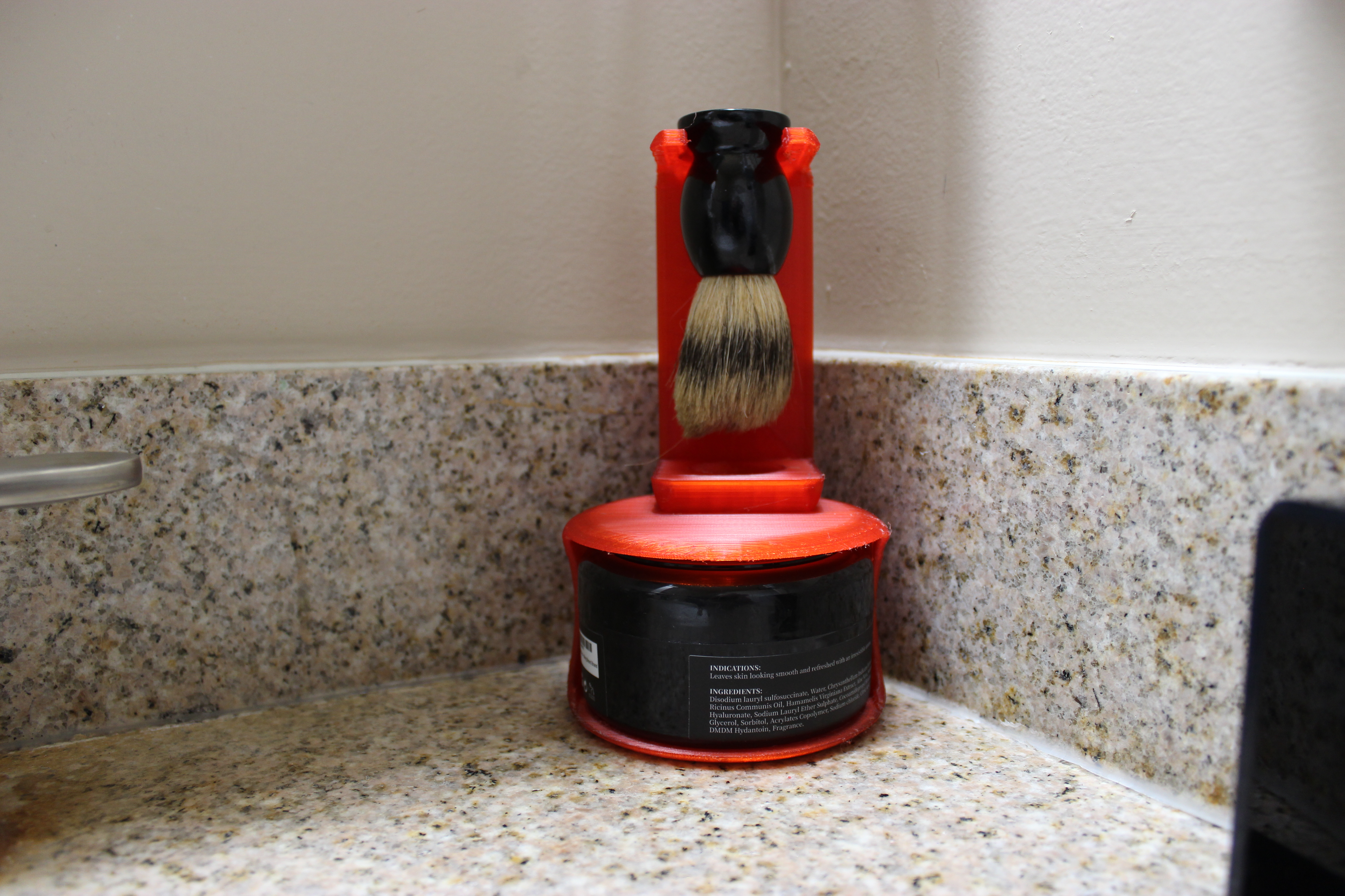 Viking brush stand and shaving cream holder
