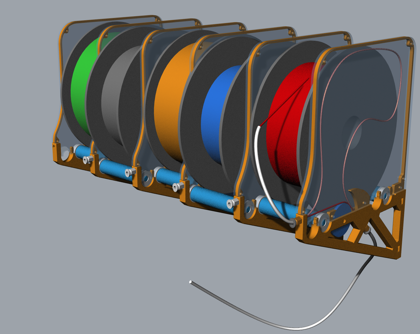 The Shark (Spool Holder and Retraction Keeper) for Prusa MMU